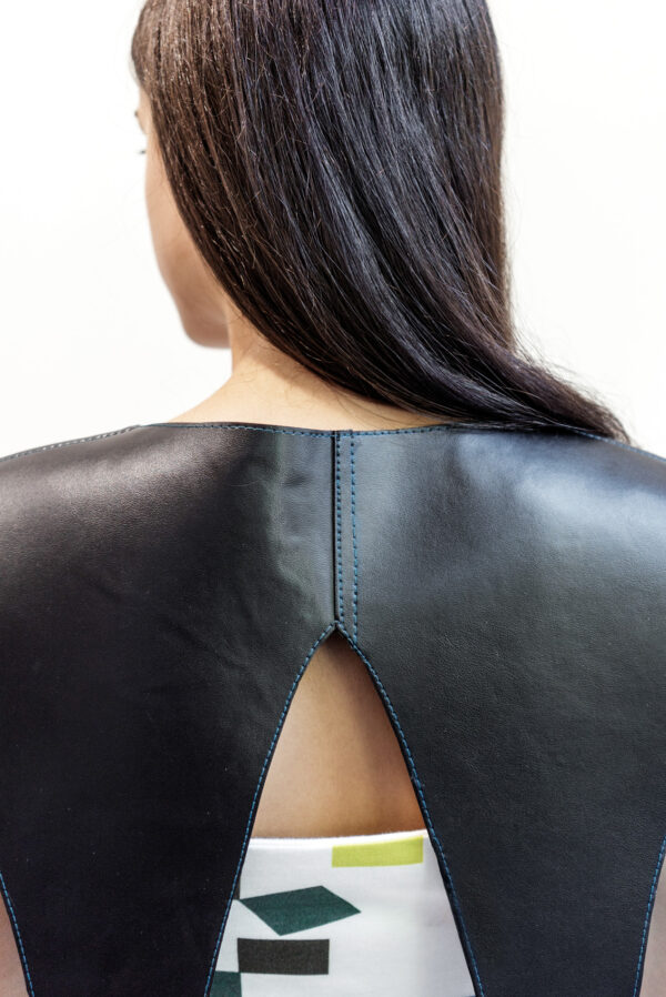 ALI - accessorio coprispalle impunture verdi WNGG02 - immagine 2