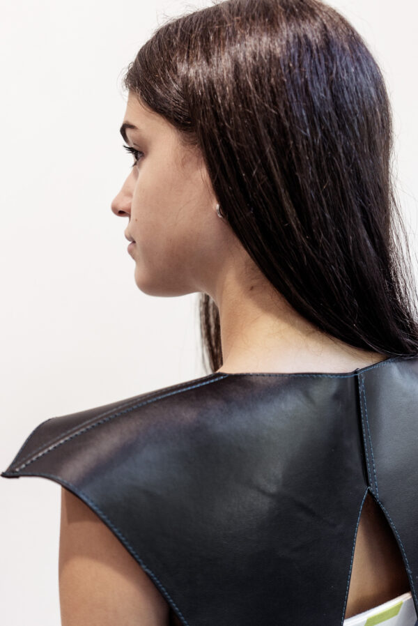 ALI - accessorio coprispalle impunture verdi WNGG02 - immagine 4